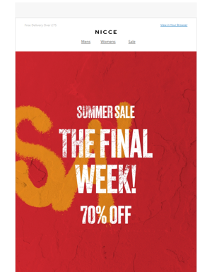 Final Weekend Of Summer Sale  ⏰