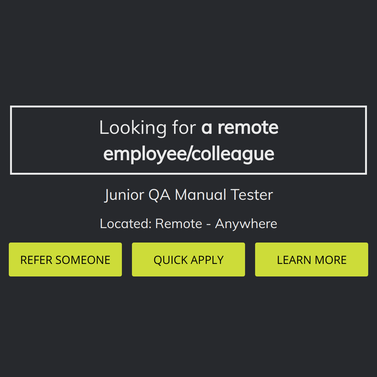 Junior Qa Manual Tester Torre