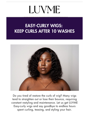 EASY-CURLY WIGS: KEEP CURLS AFTER 10 WASHES