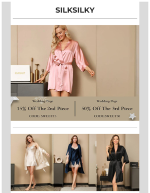 Flash Sale | Gogerous Silk Robe & Nightgown Set