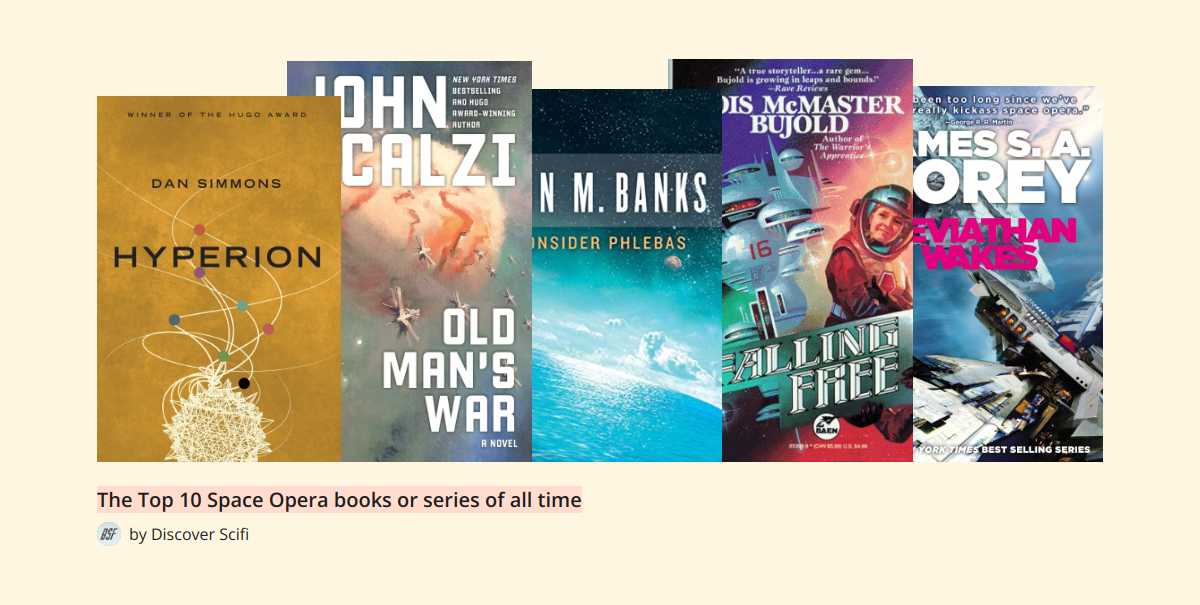 The Top 10 Space Opera books or series of all