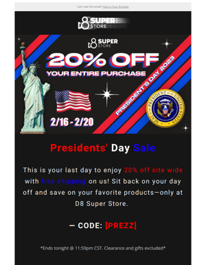 🇺🇸 LAST DAY: 20% Off + Free Shipping 🇺🇸