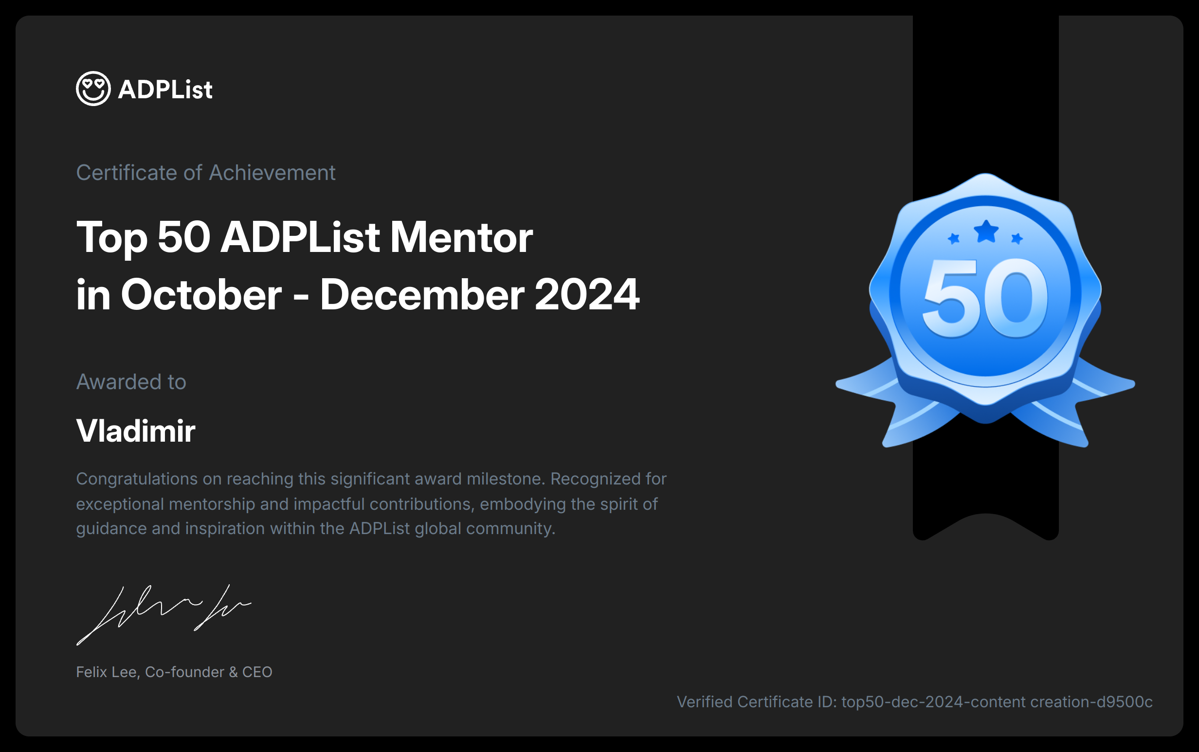 image of certificate