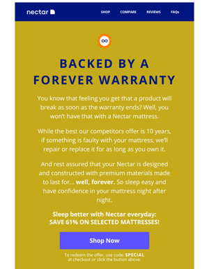 Forever Warranty? We've Got You Covered 😉