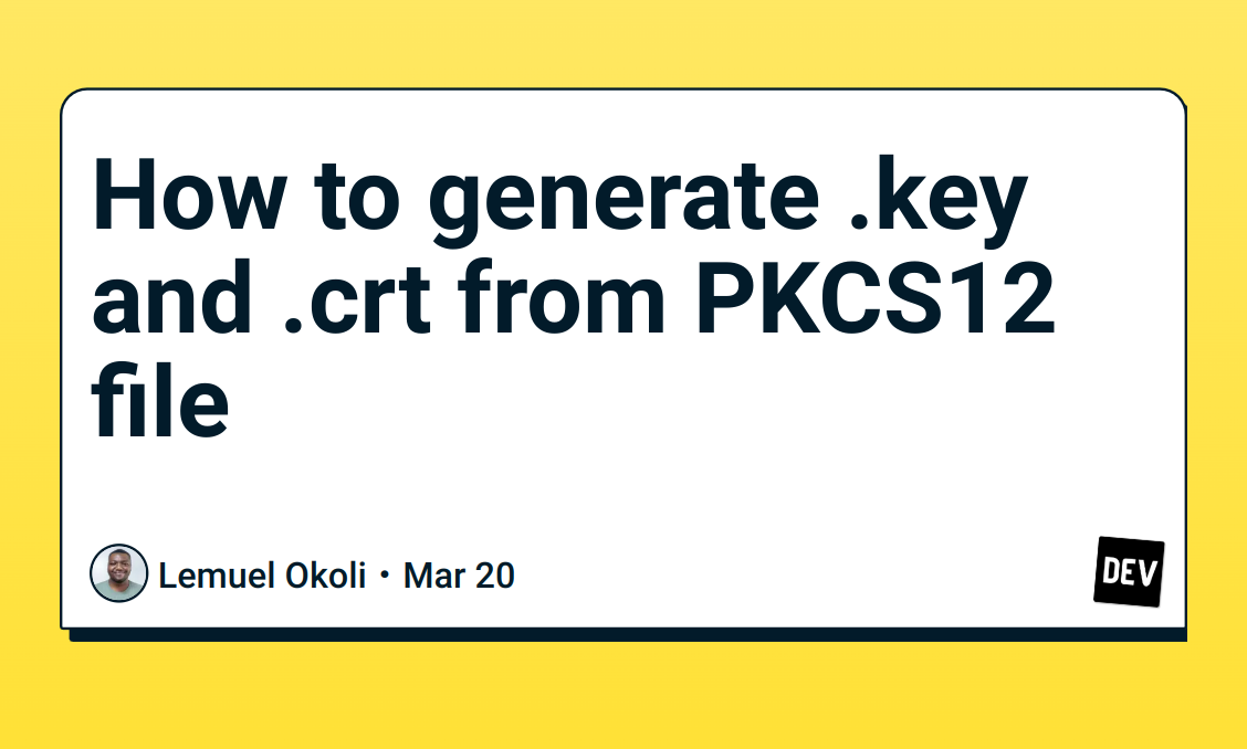 Generate Pem From Key Crt