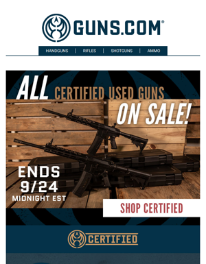 😱 ALL Certified Used Guns ON SALE!!! 😱