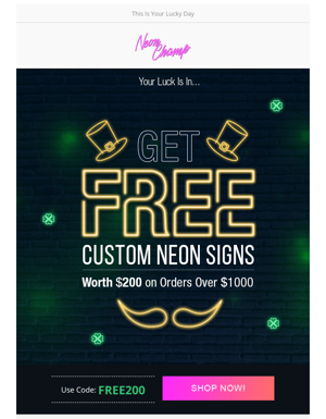 Don't Miss Out On Our St. Patrick's Day Offer: Free Custom Neon Signs!