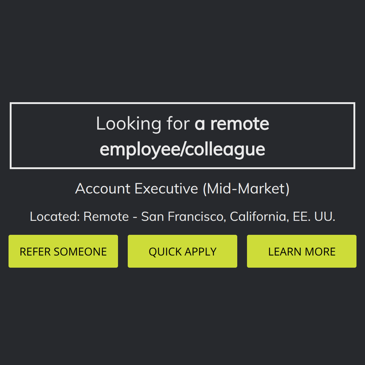 Account Executive Mid Market Torre