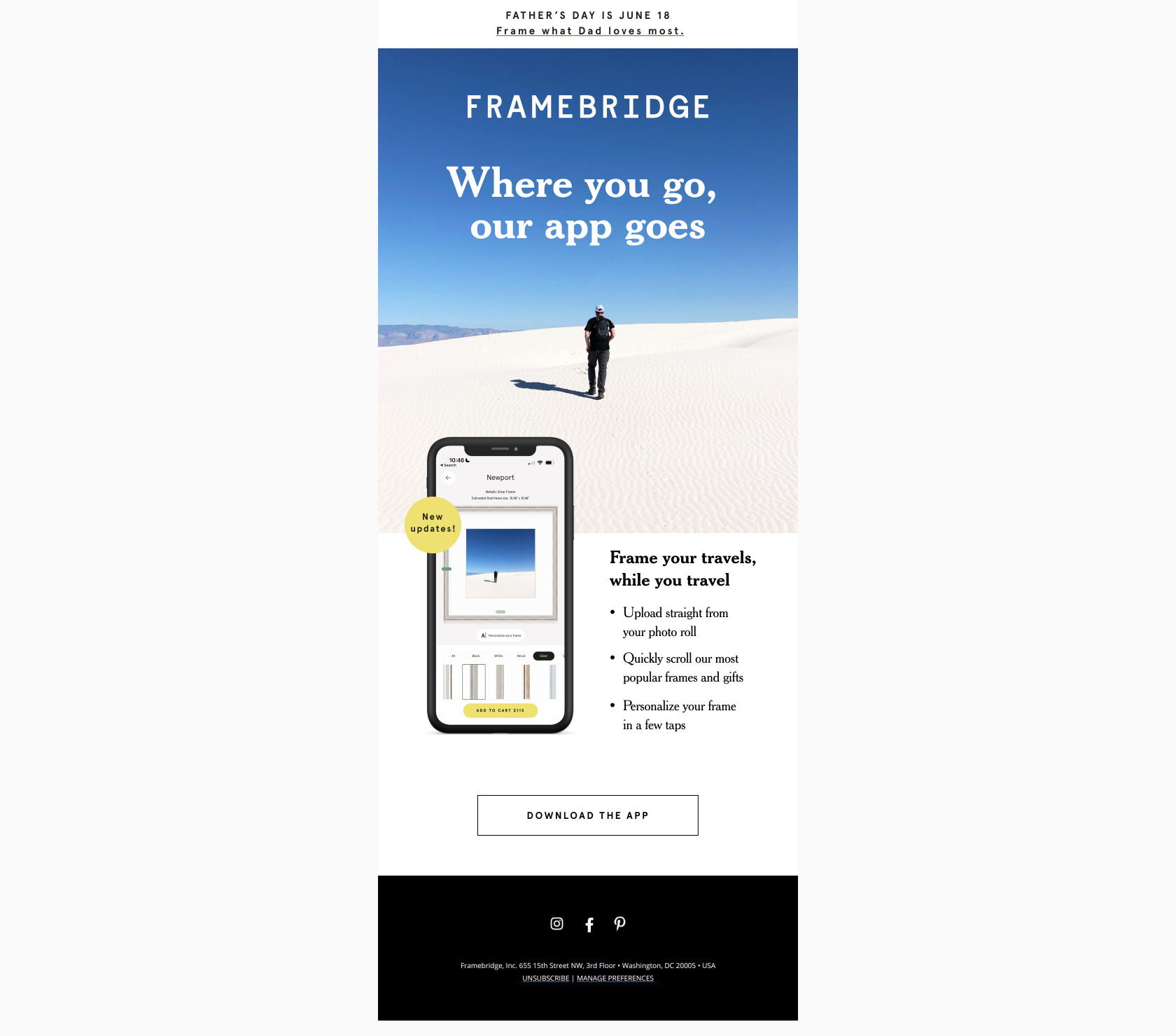 Going somewhere? - Framebridge Newsletter