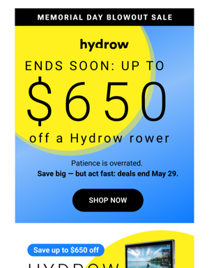 Limited Time: Up To $650 Off The Hydrow Rower? Not For Long…