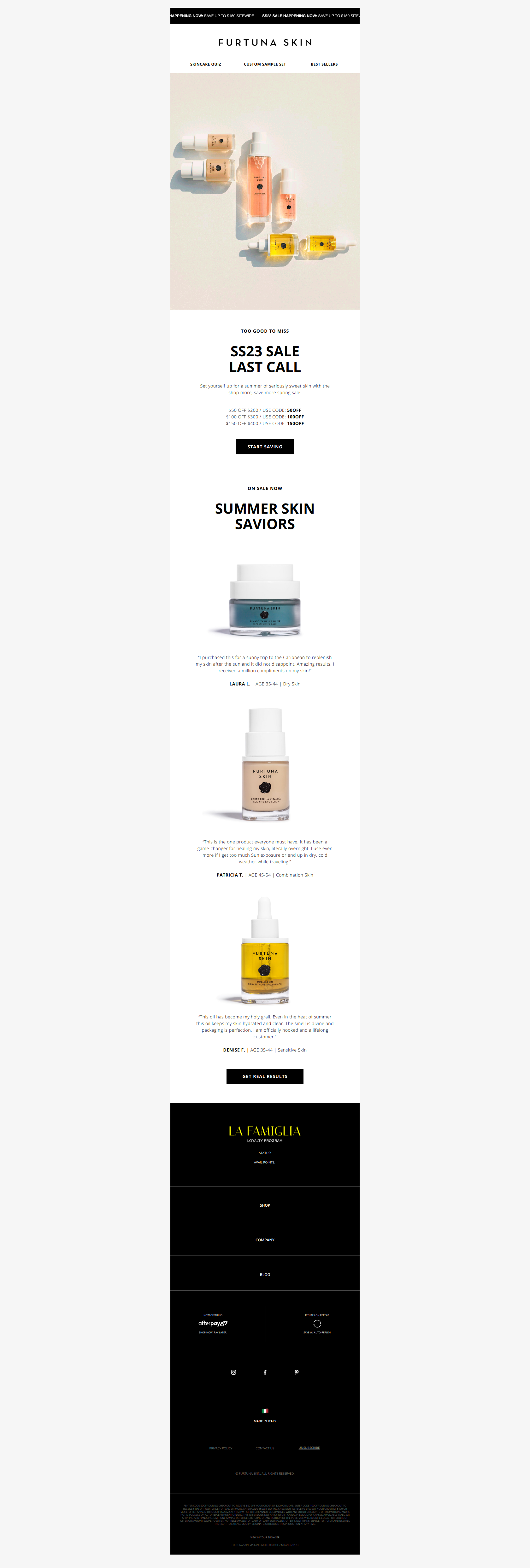 Spring Sale: This is It - Furtuna Skin Newsletter