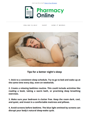 10 Tips For A Better Night's Sleep 😴
