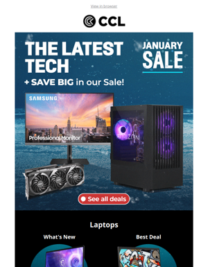 Just Landed! 🛬 The Latest Tech PLUS Save Big In Our January Sale