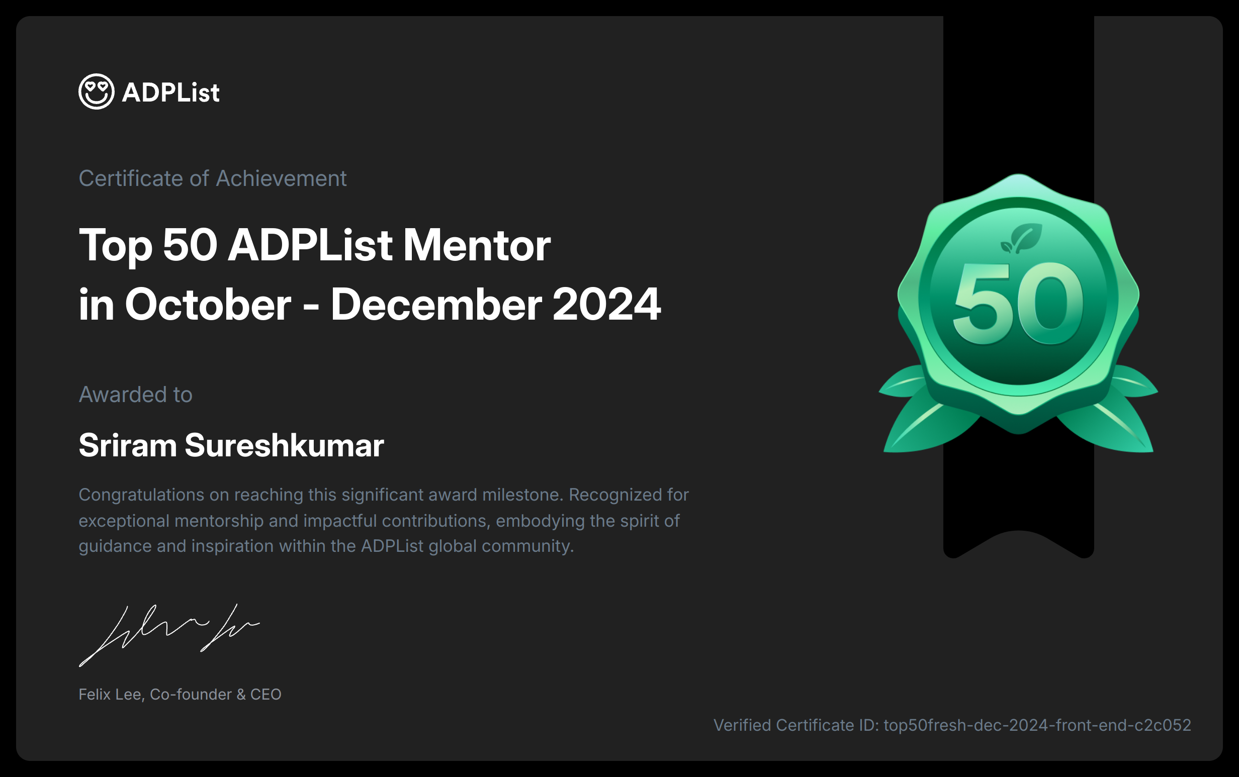 image of certificate