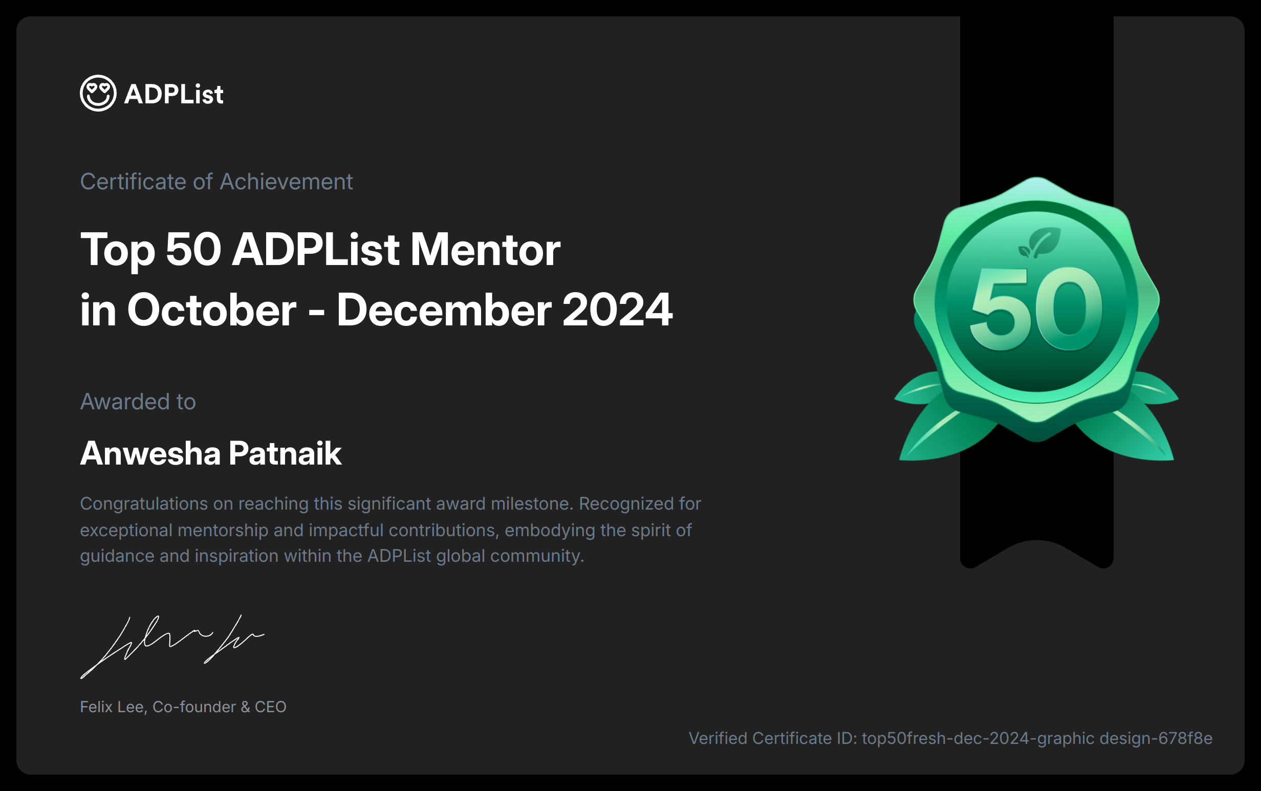 image of certificate