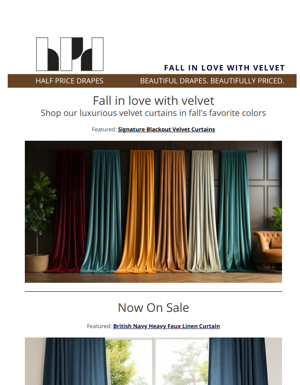 Luxurious Velvet Curtains In Fall's *favorite* Colors