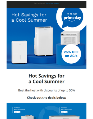 Cool Down With 25% OFF On Air Conditioners