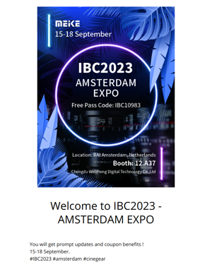 Welcome To IBC2023 - AMSTERDAM EXPO .