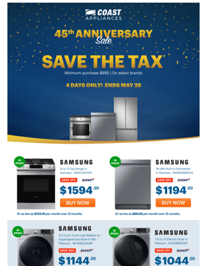 🎁 Save The Tax For 4 Days! 🎈 Exclusive Anniversary Offer Starting Today!
