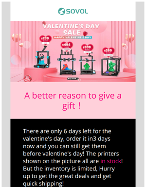 Sovol Valentine's Day! Finnally Printers Are In Stock!🤩