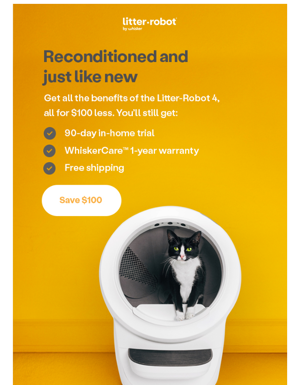 Want The Litter-Robot 4 For $100 Less?