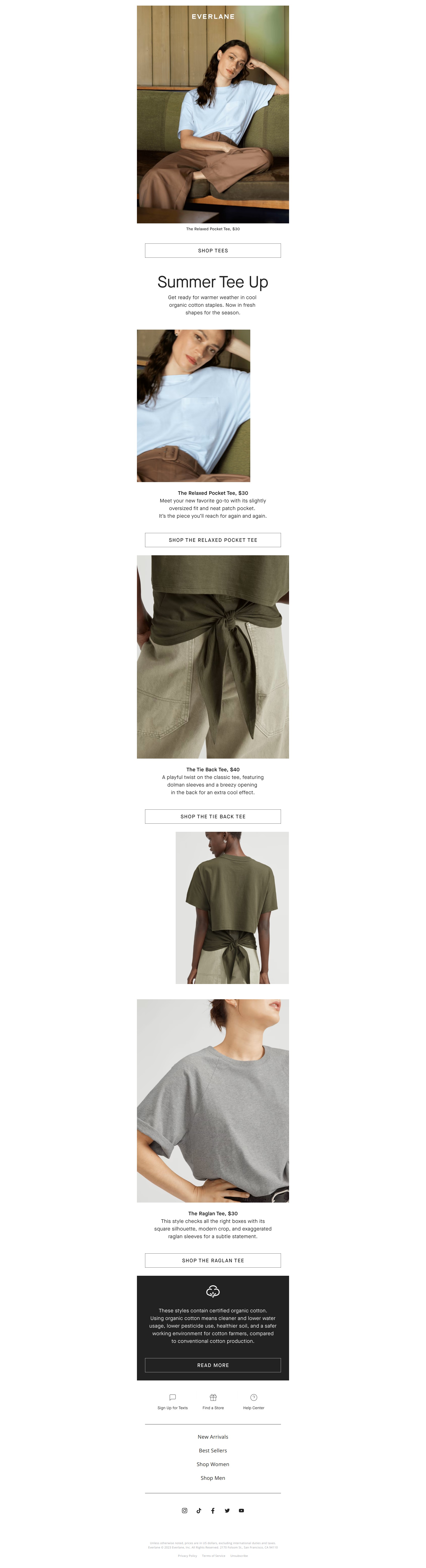 New Tees That Aren't Basic - Everlane Newsletter