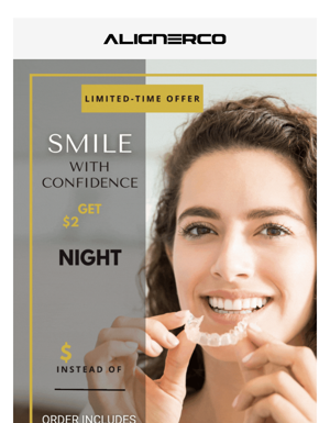 Get $25 Off For NightOnly Clear Aligners