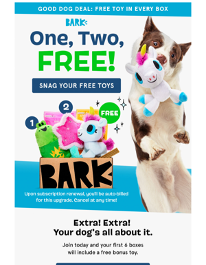 Good Dog Deal: Free Toys For Your Dog
