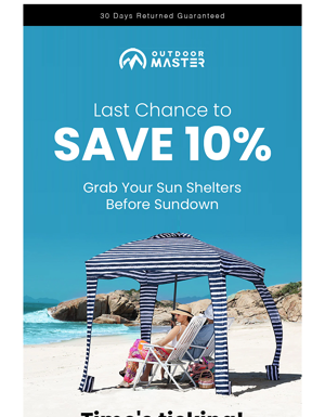 Tick-Tock: Sun Shelters Clearance Countdown Begins!