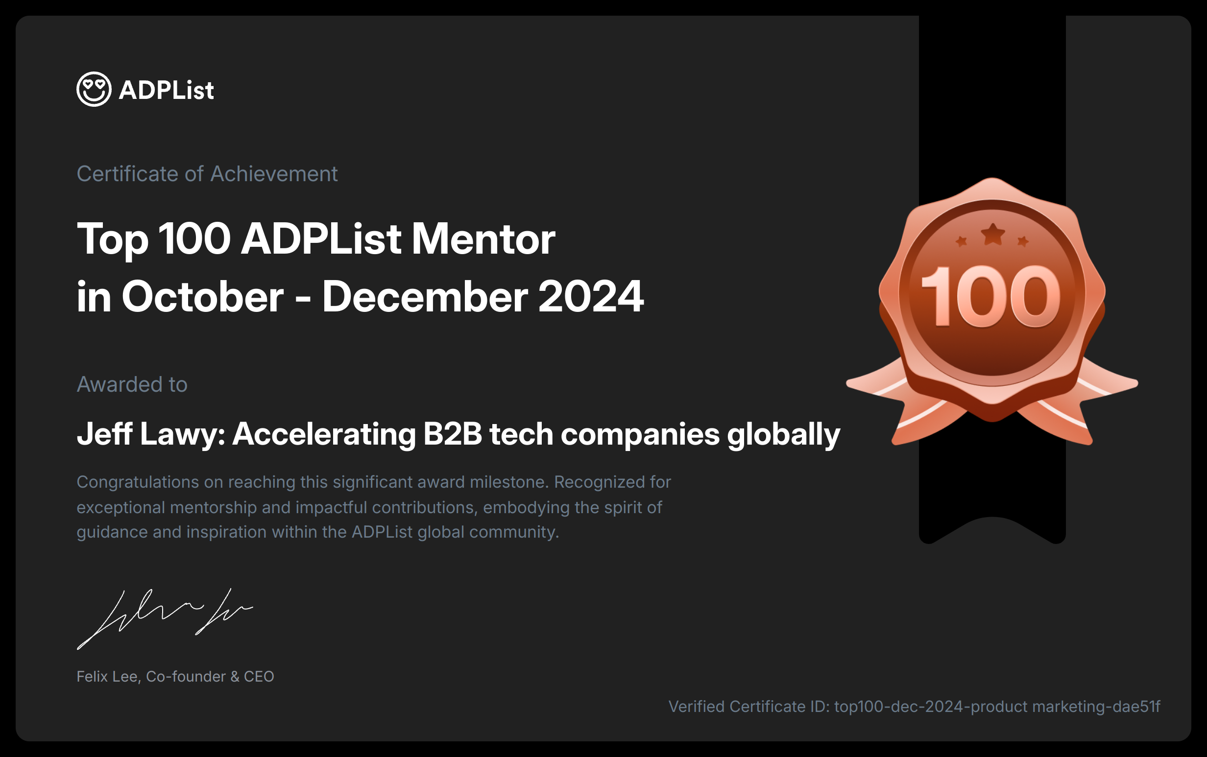 image of certificate