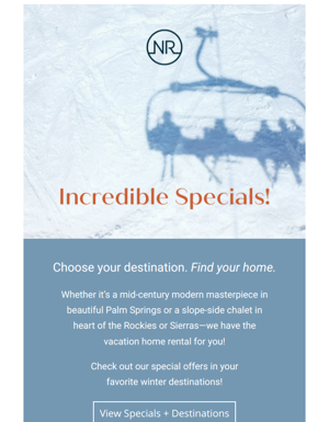 Check Out These Winter Getaway Specials!