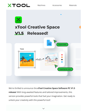 Software Update | Free XTool Creative Space Software PC V1.5 Launched!