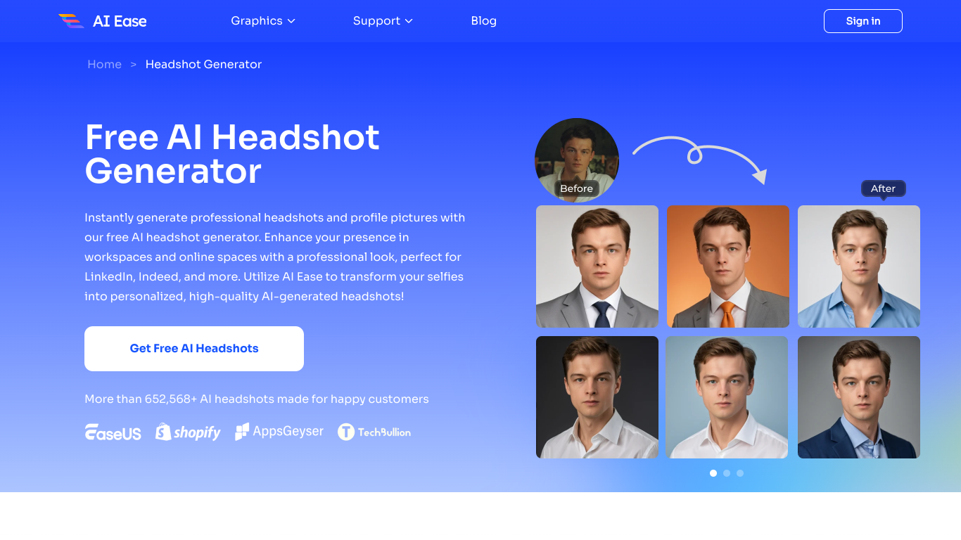 AI Ease: AI Headshot Generator Review