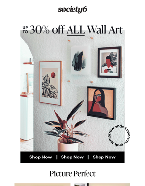 Final Days: Up To 30% Off Wall Art 🖼