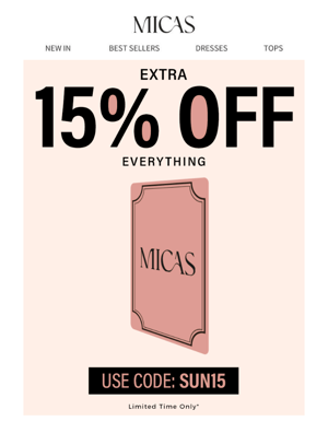 LIVE: 15% Off Everything