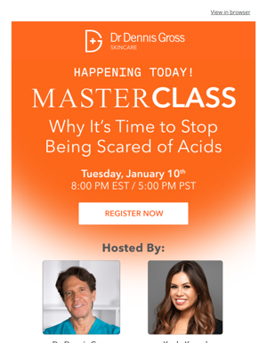 ⏰ You Still Have Time To Register For Today's Masterclass!
