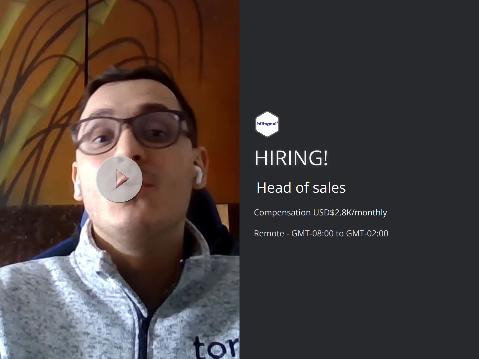 Head of sales at bilingual Torre