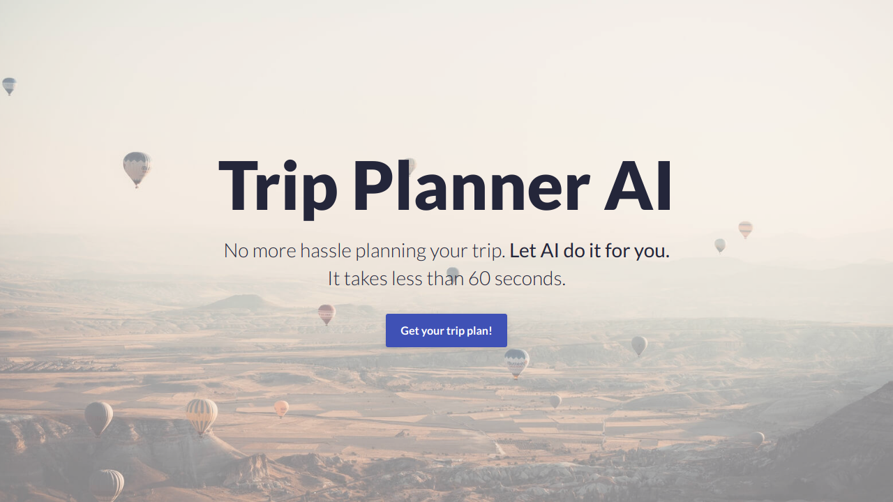 trip planner ai app