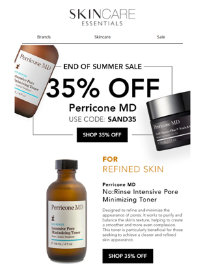 Refine And Minimize The Appearance Of Pores With Perricone MD And Get 35% Off