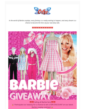 Unleash Your Barbie Persona! 🎀 Shop Super Deals On Barbie Cosplays Now!